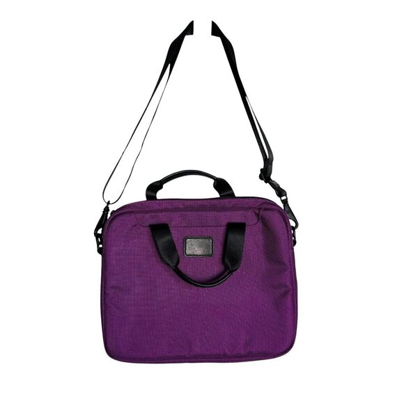 TUMI alpha Bravo crossbody bag case for tablets small laptops purple black - Picture 2 of 9